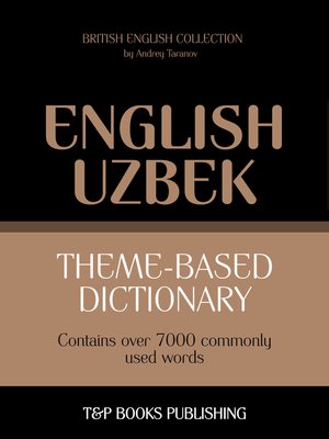 cover image of Theme-Based Dictionary